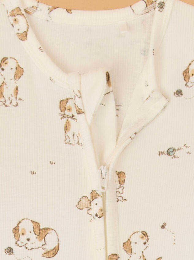 Explorer Puppies Long Sleeve Footie Detail 3 - AS Kids