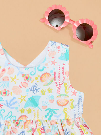 Under the Sea Toddler Dress with Sunglasses - AS Kids