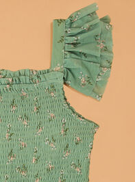 Suzanne Mesh Floral Midi Dress Detail 2 - AS Kids