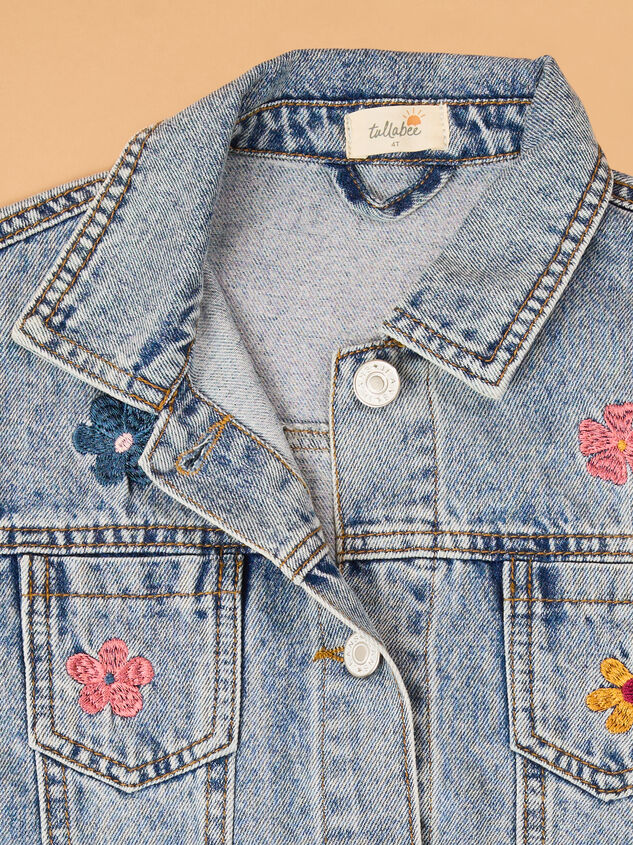 Autumn Floral Jean Jacket Detail 4 - AS Kids