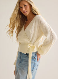 Adele Pointelle Wrap Sweater - AS Kids