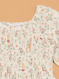 Enchanted Forest Smocked Dress Detail 2 - AS Kids
