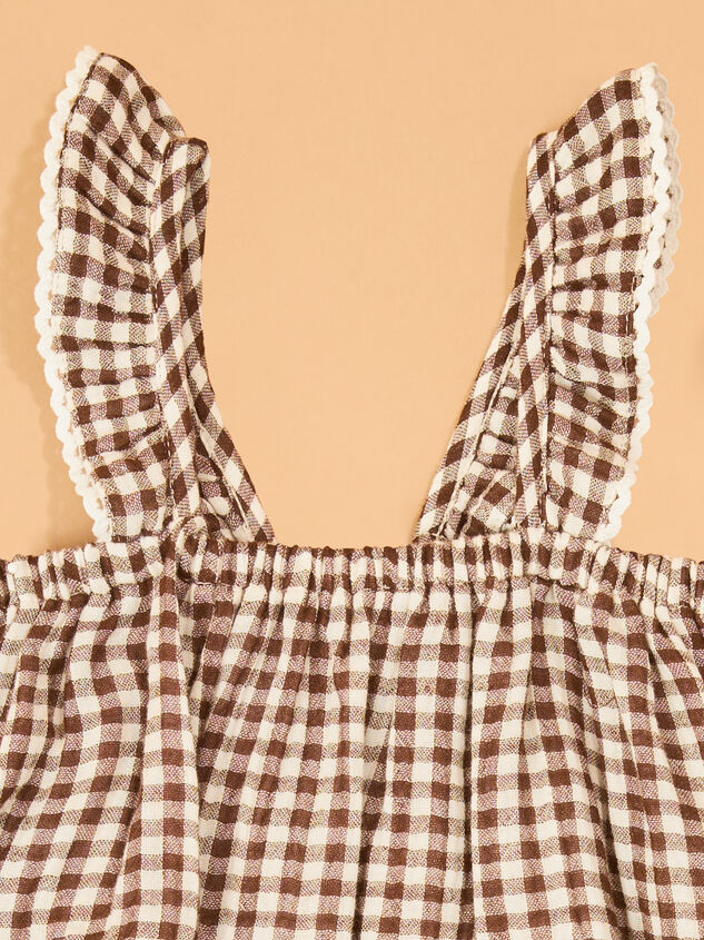 Kylie Gingham Toddler Dress Detail 3 - AS Kids