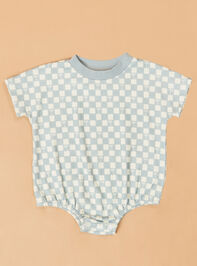 Palm Check Short Sleeve Bubble - ALTAR'D STATE KIDS