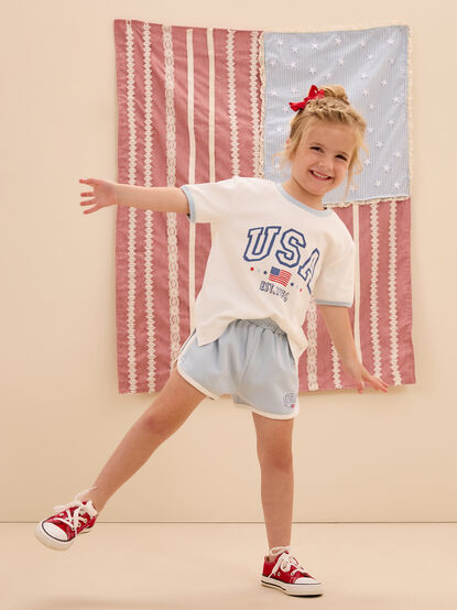 USA Top and Short Set - AS Kids