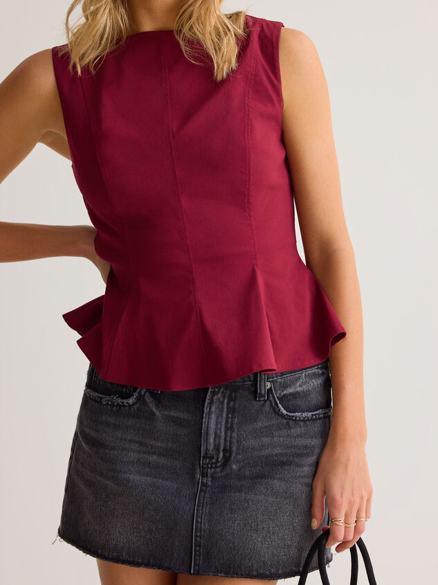 Vanessa Peplum Boatneck Top Detail 2 - AS Kids