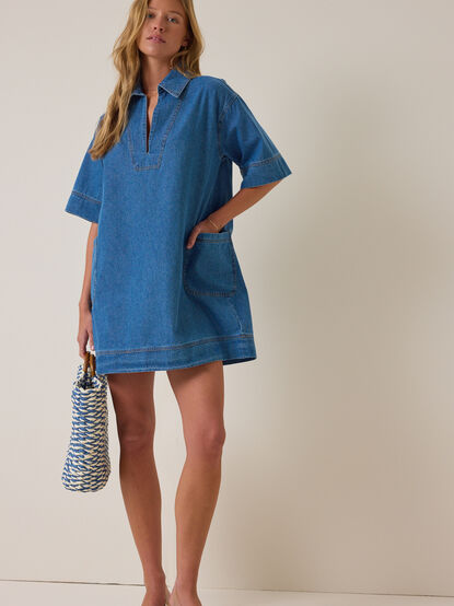 Maya Denim V-Neck Dress - ALTAR'D STATE KIDS