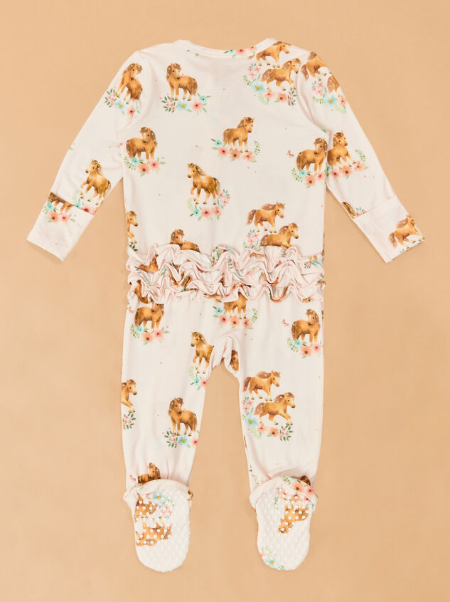 Penelope Pink Pony Ruffle Footie Detail 4 - ALTAR'D STATE KIDS