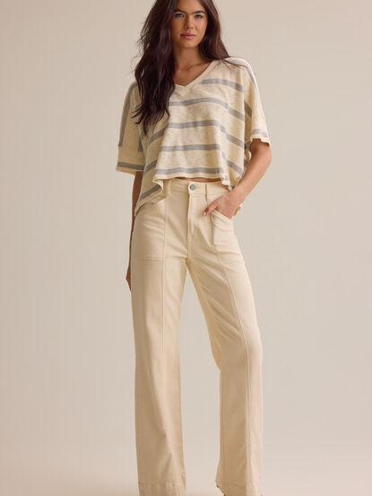 Dylan Striped V-Neck Top - AS Kids