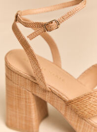 Loretta Raffia H-Band Platform Heel Detail 5 - AS Kids