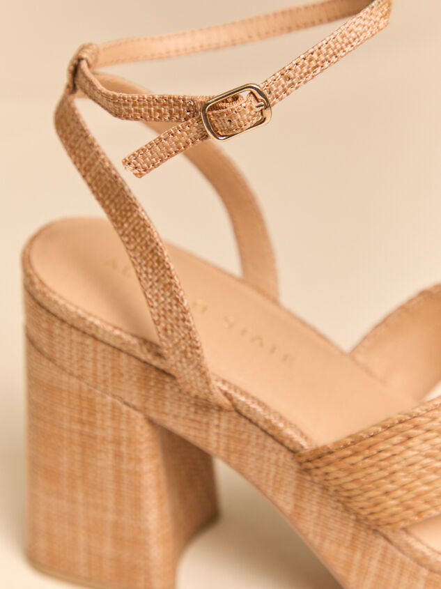 Loretta Raffia H-Band Platform Heel Detail 5 - AS Kids