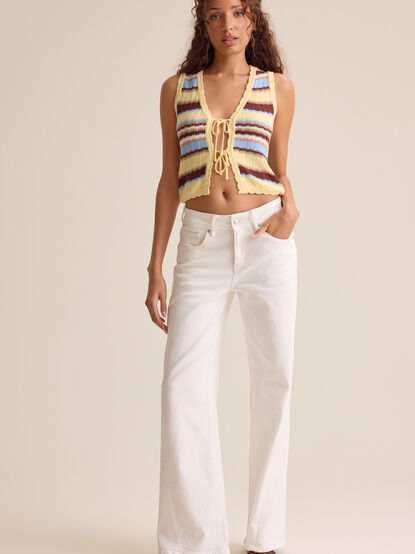 Juno Stripe Tie Front Top - AS Kids