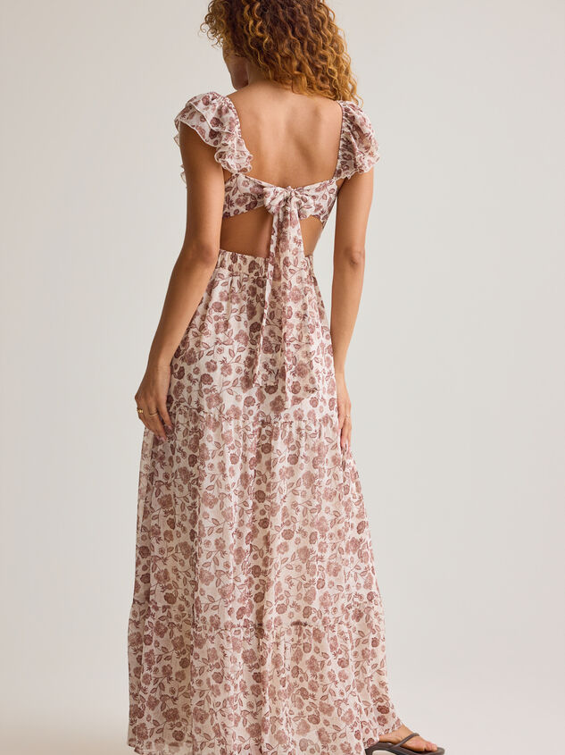 Julie Adeline Floral Ruffle Maxi Dress Detail 5 - AS Kids
