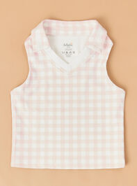 Lena Gingham Polo Tank Detail 2 - ALTAR'D STATE KIDS