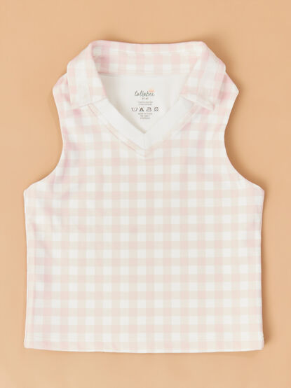 Lena Gingham Polo Tank - ALTAR'D STATE KIDS