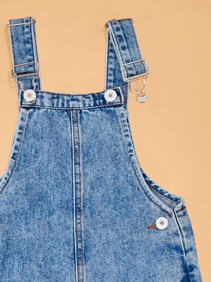 Madelyn Embroidered Daisy Infant Overalls - AS Kids