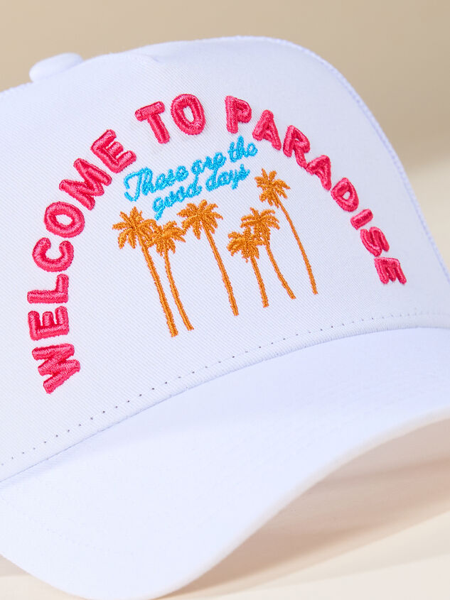 Welcome To Paradise Trucker Hat Detail 3 - ALTAR'D STATE KIDS