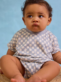 Palm Check Short Sleeve Bubble - AS Kids