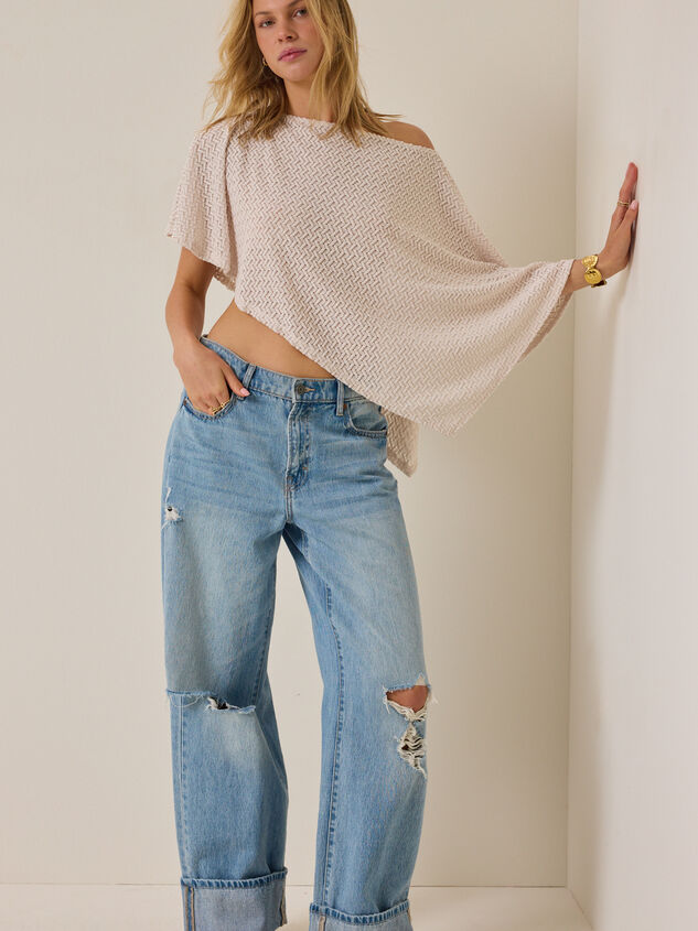 Larken Knit Poncho Detail 5 - AS Kids