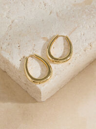 Olivia Oval Gold Hoops - ALTAR'D STATE KIDS
