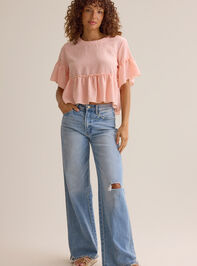 Carolina Stripe Ruffle Top - ALTAR'D STATE KIDS