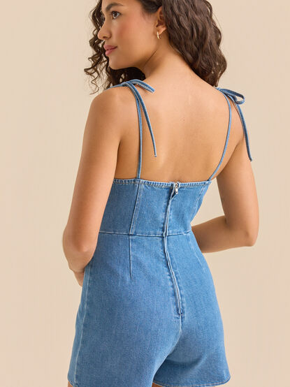 Payden Overlay Denim Romper - ALTAR'D STATE KIDS