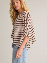 Isa Striped Knit Poncho Detail 3 - AS Kids