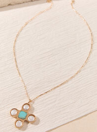 Seaside Grace Cross Necklace Detail 2 - AS Kids