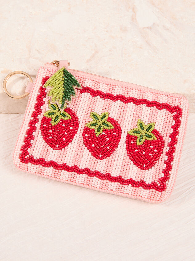 Strawberry Beaded Mini Pouch - AS Kids