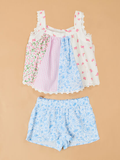 Tessa Paneled Mix Print Short Set - ALTAR'D STATE KIDS