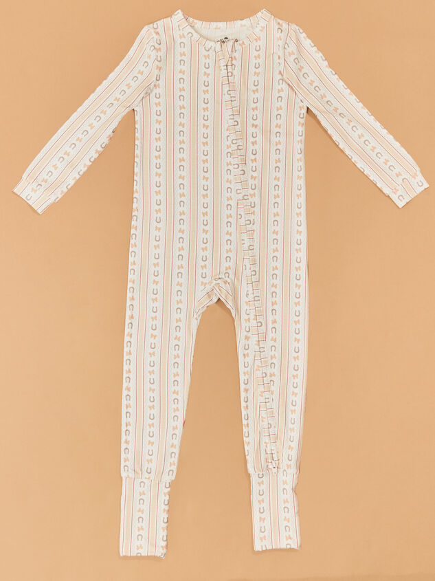 Horseshoe Bow Stripe Romper - AS Kids