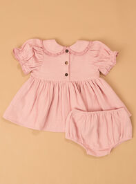 Magnolia Collar Infant Dress Detail 3 - AS Kids