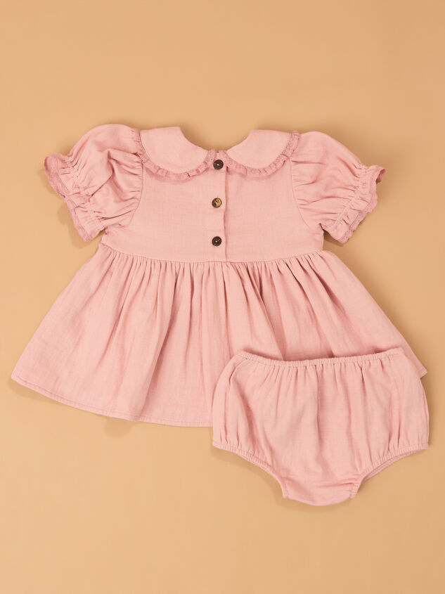 Magnolia Collar Infant Dress Detail 3 - AS Kids