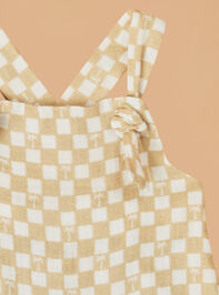 Palm Check Knot Shortall Detail 2 - ALTAR'D STATE KIDS