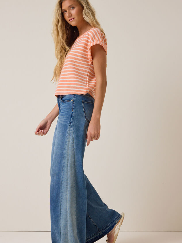 Hattie Stripe Roll Sleeve Crew Detail 3 - AS Kids
