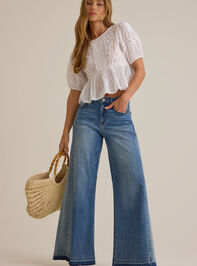 Drew Puff Sleeve Embroidered Top Detail 3 - ALTAR'D STATE KIDS