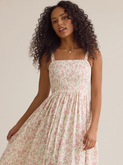 Thea Smocked Floral Midi Mama Dress - ALTAR'D STATE KIDS