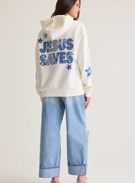 Jesus Saves Hoodie Detail 2 - AS Kids