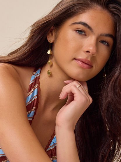 Golden Tiered Coin Earrings - AS Kids