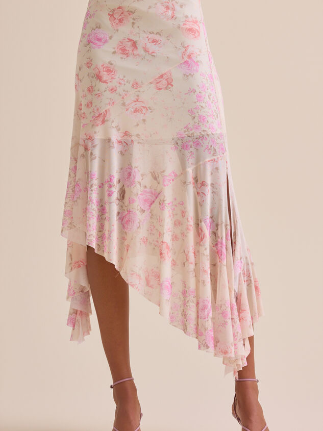 Clara Floral Mesh Midi Skirt Detail 2 - ALTAR'D STATE KIDS