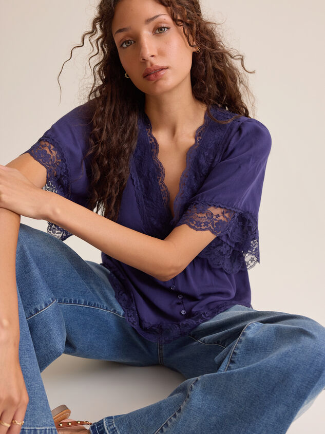 Evanelle Lace Babydoll Top Detail 4 - AS Kids