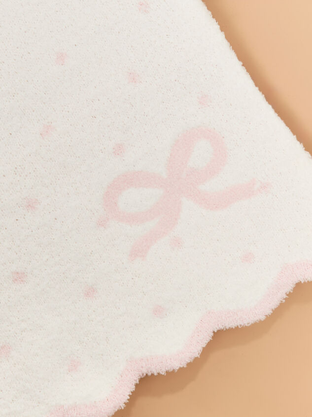 Chenille Bow Blanket by Mudpie Detail 2 - ALTAR'D STATE KIDS