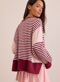 Varsity Stripe Long Sleeve Detail 4 - AS Kids