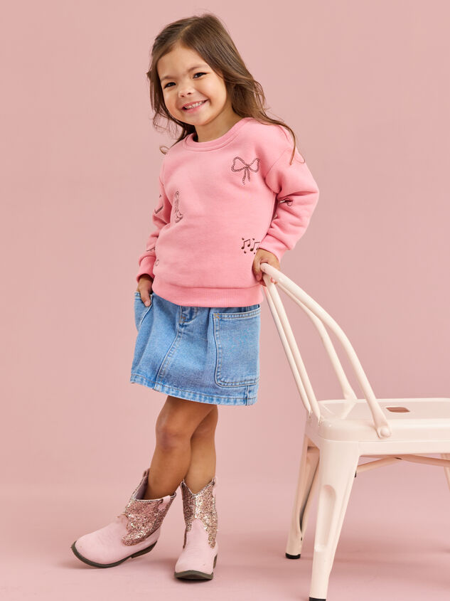 Cowgirl Icons Embroidered Sweatshirt Detail 6 - ALTAR'D STATE KIDS