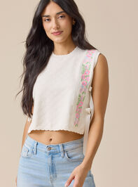 Daphne Embroidered Side Tie Vest Detail 4 - ALTAR'D STATE KIDS