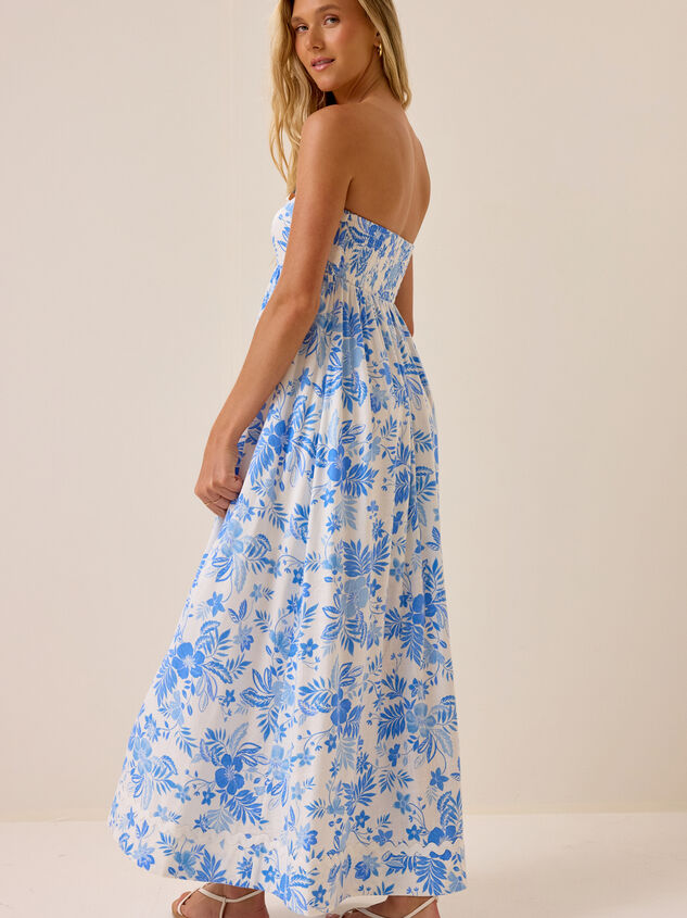 Cove Floral Strapless Maxi Dress Detail 4 - AS Kids