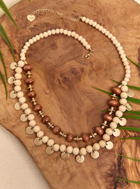 Hazel Beaded Coin Necklace Detail 2 - AS Kids