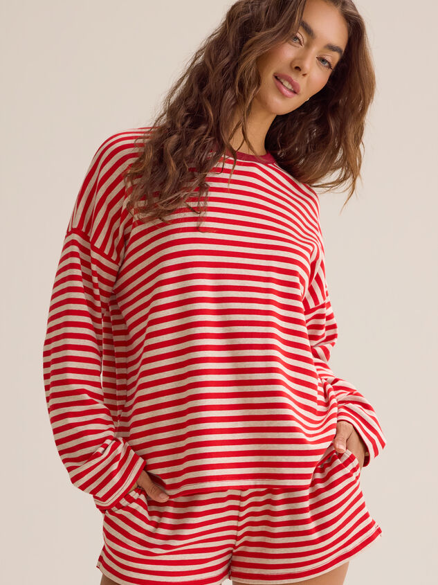 Reese Stripe Lounge Top Detail 2 - AS Kids