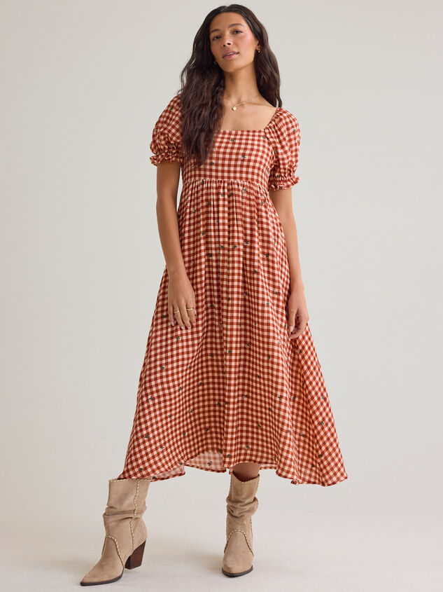 Clementine Gingham Mama Dress Detail 4 - AS Kids