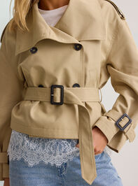 Elowen Cropped Trench Jacket Detail 4 - AS Kids
